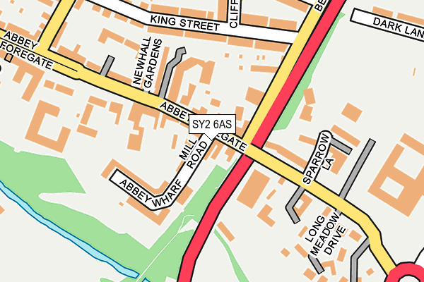 SY2 6AS map - OS OpenMap – Local (Ordnance Survey)