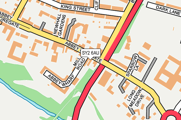 SY2 6AU map - OS OpenMap – Local (Ordnance Survey)