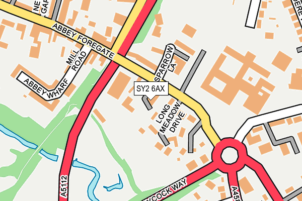 SY2 6AX map - OS OpenMap – Local (Ordnance Survey)