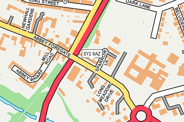 SY2 6AZ map - OS OpenMap – Local (Ordnance Survey)