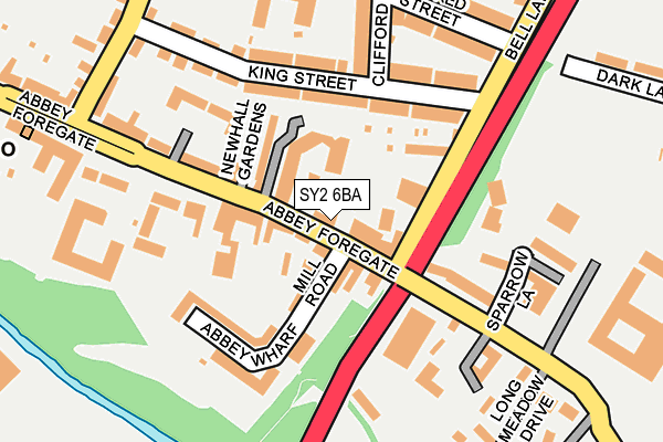 SY2 6BA map - OS OpenMap – Local (Ordnance Survey)