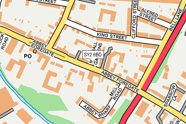 SY2 6BD map - OS OpenMap – Local (Ordnance Survey)