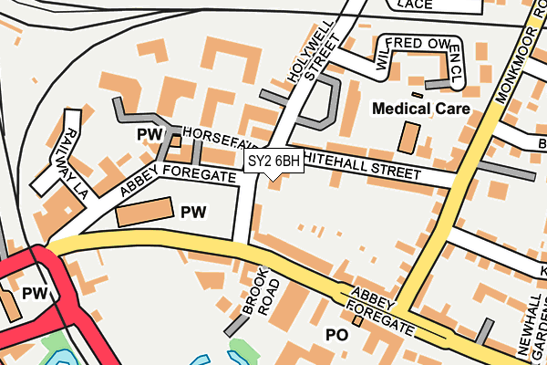 SY2 6BH map - OS OpenMap – Local (Ordnance Survey)