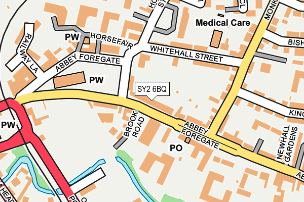 SY2 6BQ map - OS OpenMap – Local (Ordnance Survey)