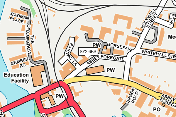 SY2 6BS map - OS OpenMap – Local (Ordnance Survey)