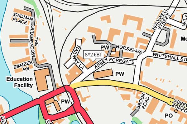 SY2 6BT map - OS OpenMap – Local (Ordnance Survey)