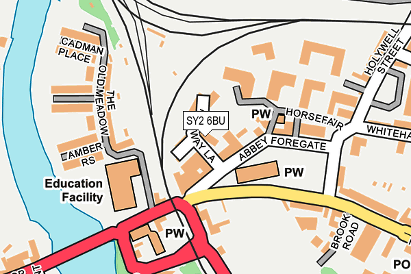 SY2 6BU map - OS OpenMap – Local (Ordnance Survey)