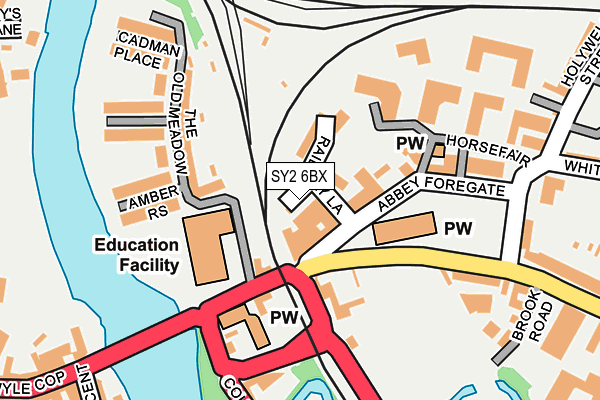 SY2 6BX map - OS OpenMap – Local (Ordnance Survey)