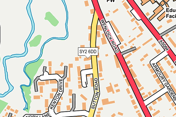 SY2 6DD map - OS OpenMap – Local (Ordnance Survey)