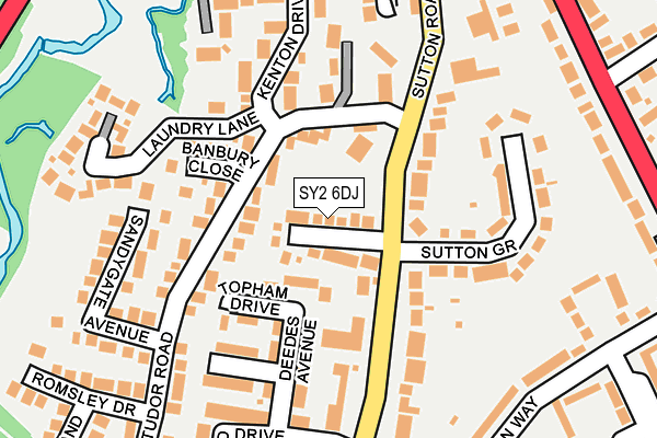 SY2 6DJ map - OS OpenMap – Local (Ordnance Survey)