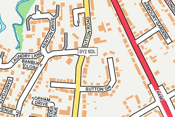 SY2 6DL map - OS OpenMap – Local (Ordnance Survey)