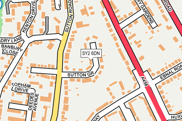 SY2 6DN map - OS OpenMap – Local (Ordnance Survey)