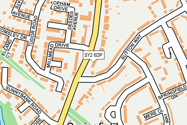 SY2 6DP map - OS OpenMap – Local (Ordnance Survey)