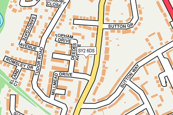 SY2 6DS map - OS OpenMap – Local (Ordnance Survey)