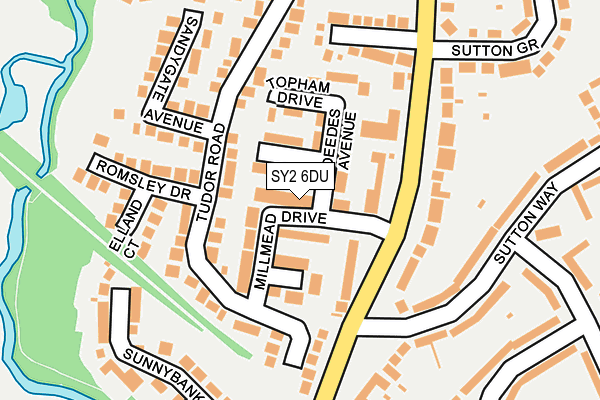 SY2 6DU map - OS OpenMap – Local (Ordnance Survey)