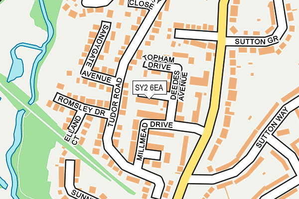 SY2 6EA map - OS OpenMap – Local (Ordnance Survey)