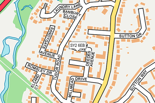 SY2 6EB map - OS OpenMap – Local (Ordnance Survey)