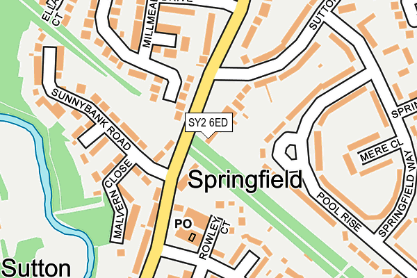 SY2 6ED map - OS OpenMap – Local (Ordnance Survey)