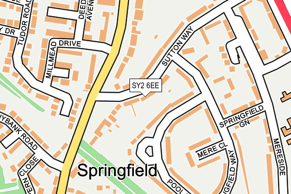 SY2 6EE map - OS OpenMap – Local (Ordnance Survey)