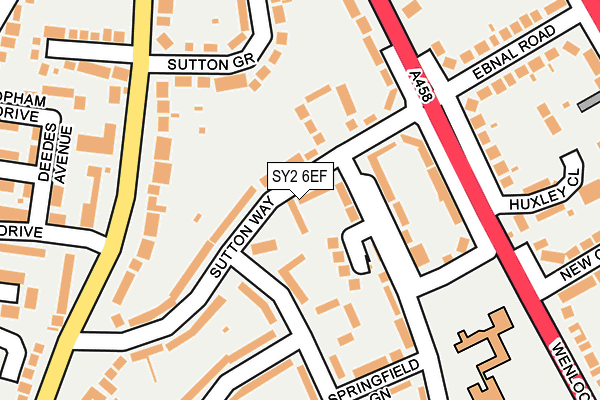 SY2 6EF map - OS OpenMap – Local (Ordnance Survey)