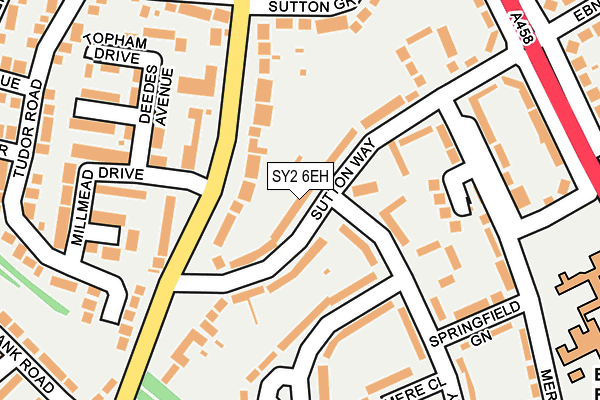 SY2 6EH map - OS OpenMap – Local (Ordnance Survey)