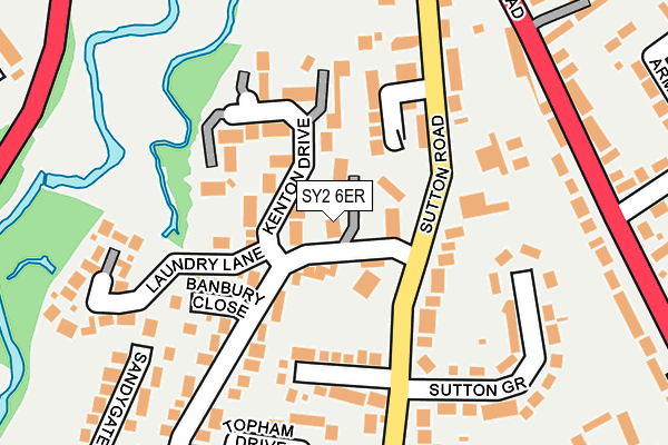 SY2 6ER map - OS OpenMap – Local (Ordnance Survey)