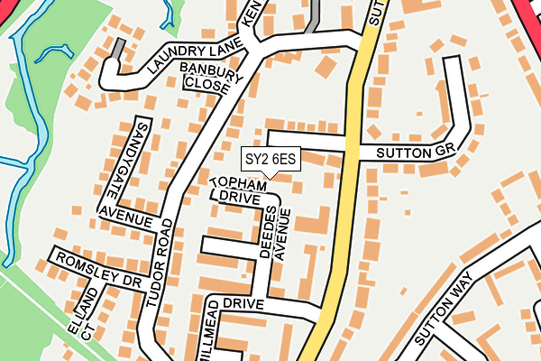 SY2 6ES map - OS OpenMap – Local (Ordnance Survey)