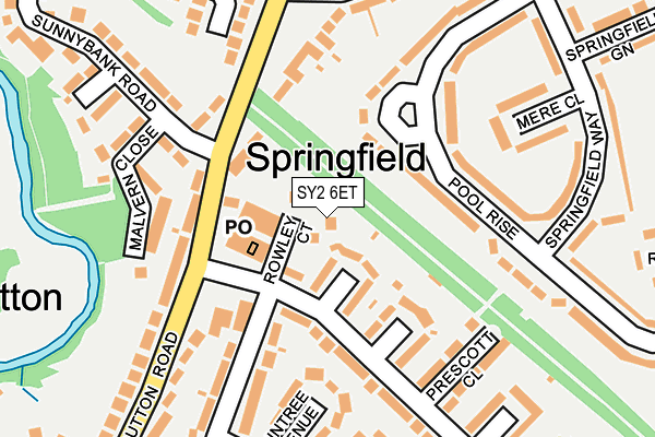 SY2 6ET map - OS OpenMap – Local (Ordnance Survey)