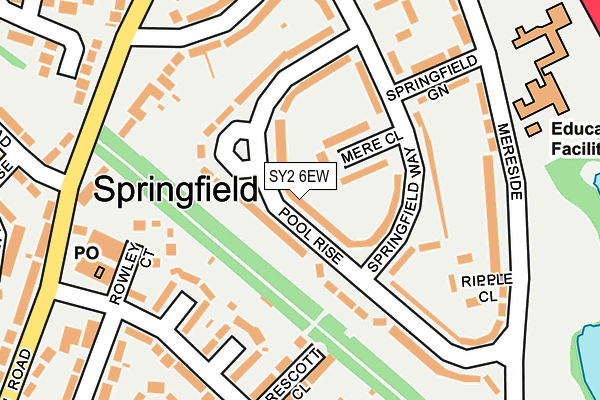 SY2 6EW map - OS OpenMap – Local (Ordnance Survey)