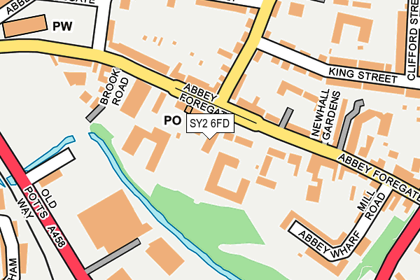 SY2 6FD map - OS OpenMap – Local (Ordnance Survey)