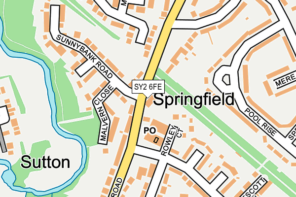 SY2 6FE map - OS OpenMap – Local (Ordnance Survey)