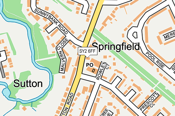 SY2 6FF map - OS OpenMap – Local (Ordnance Survey)