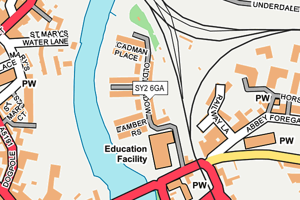 SY2 6GA map - OS OpenMap – Local (Ordnance Survey)