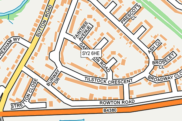 SY2 6HE map - OS OpenMap – Local (Ordnance Survey)