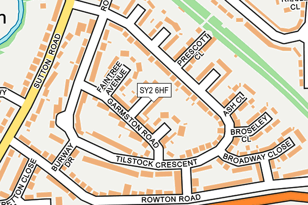 SY2 6HF map - OS OpenMap – Local (Ordnance Survey)