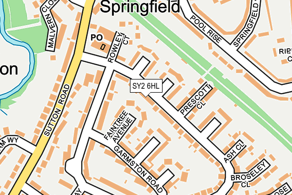 SY2 6HL map - OS OpenMap – Local (Ordnance Survey)