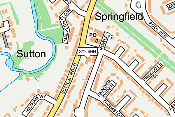 SY2 6HN map - OS OpenMap – Local (Ordnance Survey)