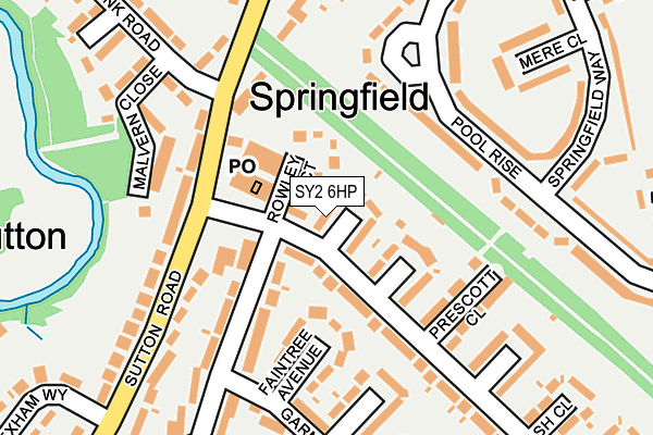 SY2 6HP map - OS OpenMap – Local (Ordnance Survey)