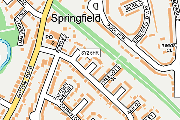 SY2 6HR map - OS OpenMap – Local (Ordnance Survey)