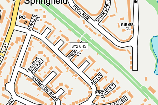 SY2 6HS map - OS OpenMap – Local (Ordnance Survey)