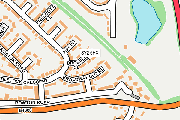 SY2 6HX map - OS OpenMap – Local (Ordnance Survey)
