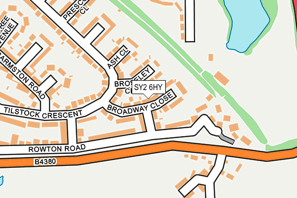 SY2 6HY map - OS OpenMap – Local (Ordnance Survey)