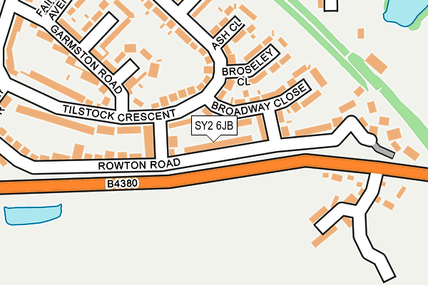 SY2 6JB map - OS OpenMap – Local (Ordnance Survey)