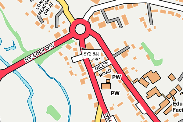 SY2 6JJ map - OS OpenMap – Local (Ordnance Survey)