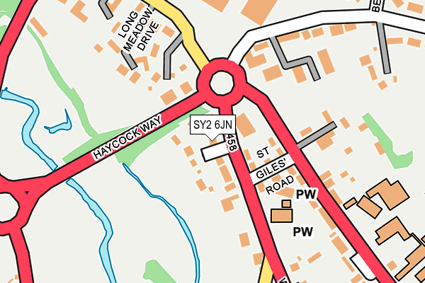 SY2 6JN map - OS OpenMap – Local (Ordnance Survey)