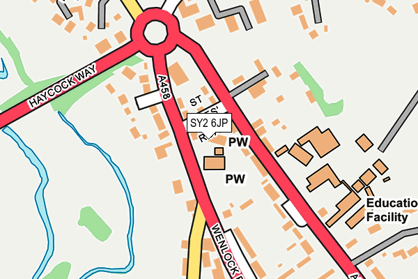 SY2 6JP map - OS OpenMap – Local (Ordnance Survey)