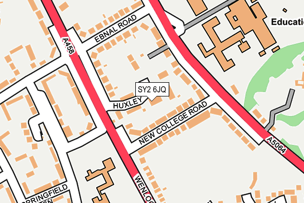 SY2 6JQ map - OS OpenMap – Local (Ordnance Survey)