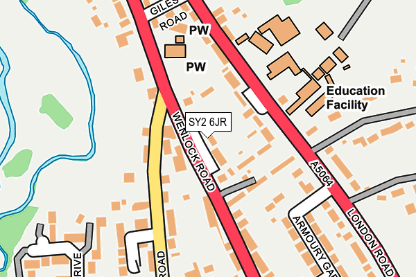 SY2 6JR map - OS OpenMap – Local (Ordnance Survey)
