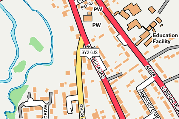 SY2 6JS map - OS OpenMap – Local (Ordnance Survey)
