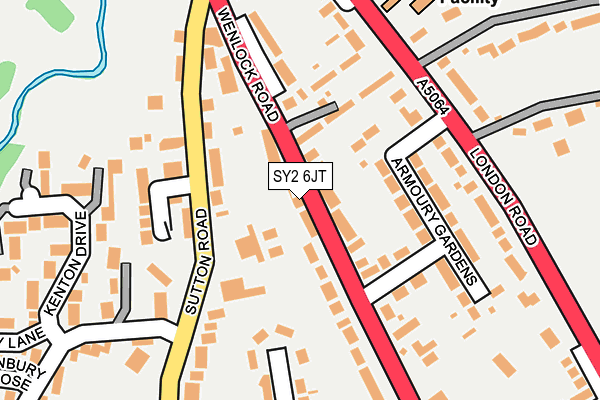 SY2 6JT map - OS OpenMap – Local (Ordnance Survey)